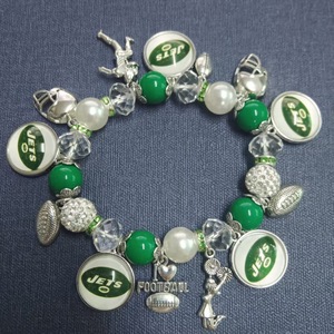 国境を越えた卸売高品質<span class=keywords><strong>NFL</strong></span>チームチャームブレスレットアメリカンフットボールチームパンド合金天然石ベゼルおしゃれ - Product Image 6