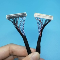 Maßgefertigtes Kupferkern-JAE 30-Pin-LVDS-Kabelbaum PVC-Isoliertes Kabel für Elektronische Anzeigetafeln LCD-Bildschirme Heim und Automobil