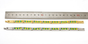 <span class=keywords><strong>Pulseras</strong></span> Personalizadas <span class=keywords><strong>de</strong></span> Santería Babalawo Orula Gold Filled, Brazalete Ilde <span class=keywords><strong>de</strong></span> Acero Inoxidable con Cuentas Ocultas - Product Image 2