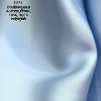 Tissu satiné double face imitation acétate de haute qualité, 100% polyester, 185 GSM, toucher moelleux, pour robes et costumes de luxe