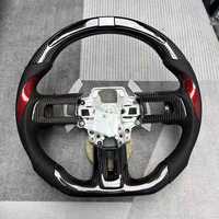 Volant en fibre de carbone Mustang, volant LED Mustang, volant S550 GT, modification de voiture, volant en cuir