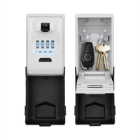 Boîte de rangement antivol en alliage d'aluminium YH3575 avec serrure à LED et mot de passe réinitialisable, et rangement pour porte