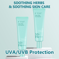 Essence solaire hydratante naturelle et biologique à l'extrait de céramide, protection anti-UVA/UVB SPF 50, vente en gros