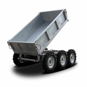 Remolque de Aluminio de 6 Ruedas con Recubrimiento en Polvo Plateado, Carro Utilitario Industrial - Product Image 1