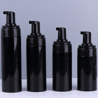 Botol Busa Hitam Mengkilap 150ml 100ml Botol Pompa Busa Sabun Pembersih Busa untuk Kosmetik