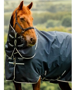 Manta Impermeable Aislante Premium para Caballos para Invierno con 2 Correas Ajustables para las Patas, Cubierta Duradera de Poliéster para Establos al Aire Libre - Product Image 1