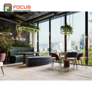 Refined Coffee Merchandise Display Rack Wood Slat Panel Brand Logo Header Storefront Coffee Display Rack - Product Image 6