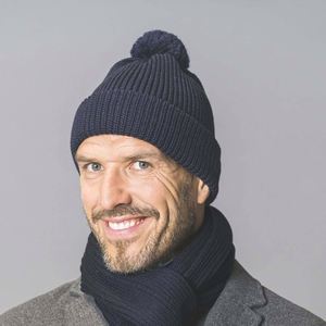 Manufacturer New Creative Cuffed 100% Acrylic Camouflage Plaid Character Pompom Knitted Custom Beanie <b>Hats</b> with Custom Logo - Product Image 3