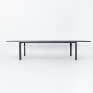 Leisure Modern <b>Extendable</b> <b>Outdoor</b> Rectangle Aluminum Frame <b>Dining</b> <b>Table</b> With Adjustable Slats Top for Hotel & Garden Use - Product Image 5