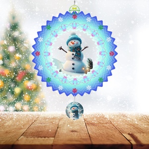 Artificial Rectangle Stainless Steel Hanging Wind Spinner Waterproof Garden Ornament for Christmas Gifts Holiday Decorations - Product Image 4