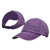 Casquette de baseball unisexe personnalisée avec logo, effet délavé, respirante et imperméable, à dos croisé, style queue de cheval classique, pour le hip-hop et les activités de plein air
