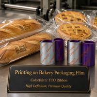 Ruban d'impression TTO super premium en cire-résine de qualité alimentaire 55 mm x 600 m pour dispositifs médicaux et pochettes stériles