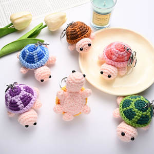 <span class=keywords><strong>Mini</strong></span> porte-clés tortue de mer verte fait à la main porte-clés au Crochet écologique avec des animaux de mer tricotés en <span class=keywords><strong>laine</strong></span> douce petits cadeaux mignons - Product Image 3