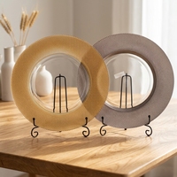 Ensemble d'assiettes en verre plaqué argent et or pour la décoration de mariage, plats élégants personnalisés