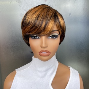 วิกผมสั้นตรงแบบพิกซี่คัท  ไม่มีหน้าม้า  ไม่ต้องใช้กาวติด  ขายส่ง - Product Image 1