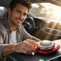 Diffuseur d'air solaire rotatif pour voiture BOOLA V60 UFO 3-en-1, à fixer sur le siège, élimination des odeurs et du formaldéhyde, parfum personnalisé