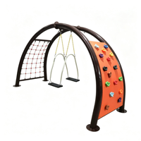 Structure d'escalade extérieure pour parc, petit modèle, jeu sportif ludique pour enfants, style animaux (cheval, bœuf, tigre, chien) personnalisable