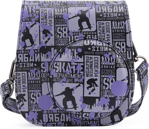 Motif de graffiti de personnage d'appareil photo instantané pour sac en cuir PU <span class=keywords><strong>Instax</strong></span> <span class=keywords><strong>Mini11</strong></span>/8/9 avec poche et bandoulière réglable - Product Image 4