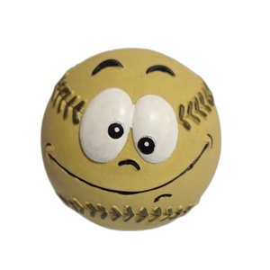 5-pack lateks gıcırtılı komik yüz topu köpek oyuncak yeni tasarımlar zanier yüz yumuşak kauçuk toplar köpekler için - Product Image 5