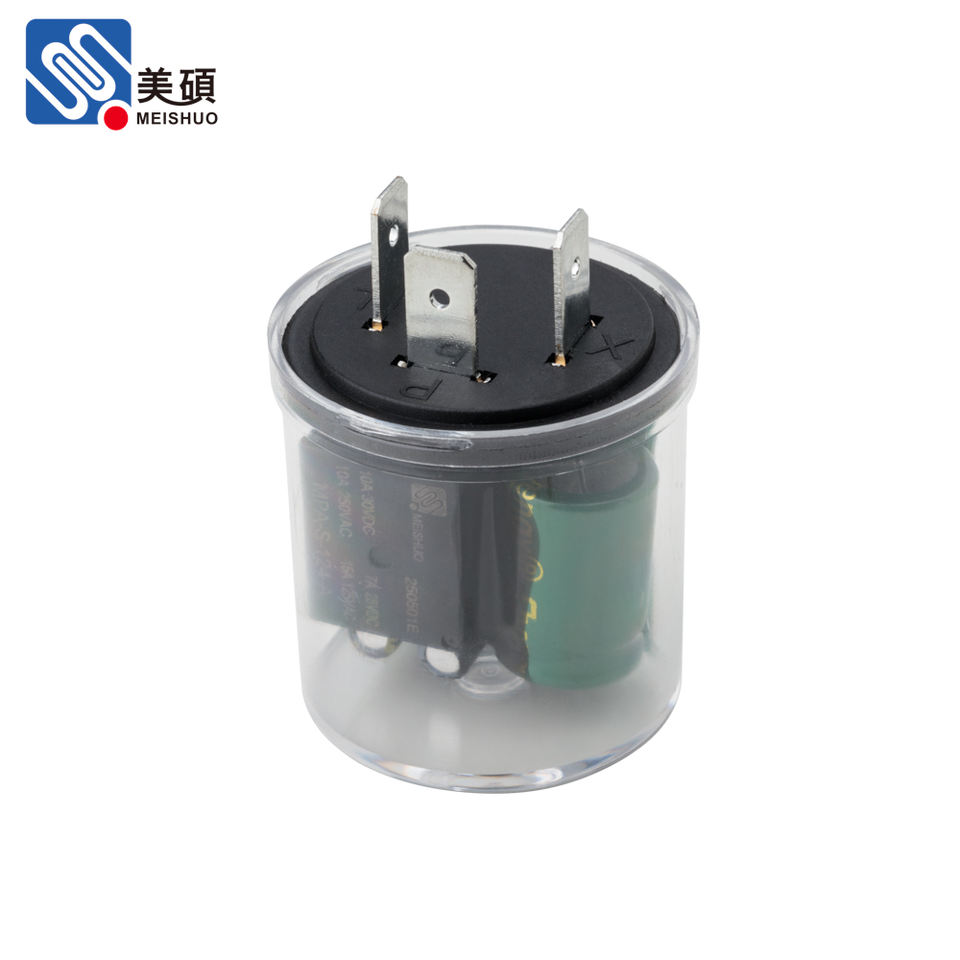 24V DC 3P Low Power Anti-Hyperflash Electronic Flasher Relay Nickel-plated Copper Contacts Sealed Protection for Car
