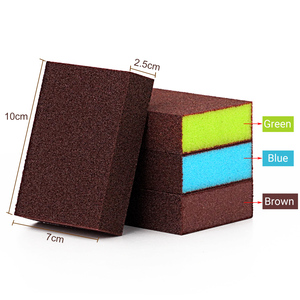 Tampon à récurer coloré haute densité en émeri, remplace le tampon de nettoyage en <span class=keywords><strong>laine</strong></span> d'acier pour cuisine - Product Image 2