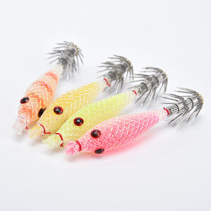 Leurre de pêche Egi, gabarit de calmar, hameçon artificiel en bois, crevettes, gabarit lumineux de calmar, équilibre Egi gabarit de calmar - Product Image 4