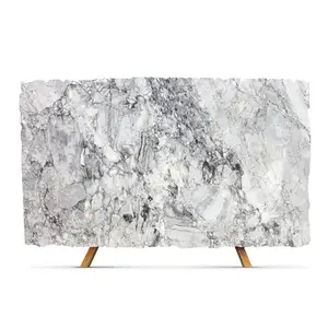 Luxus Calacatta Graue Marmorplatte für Hotelboden- und Wandfliesen hochwertige Graue Marmorplatte passende Badezimmerwand