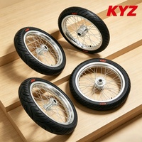 Ensemble de roues Supermoto Motard KYZ Sur-Ron Light Bee X 17 pouces, chrome argenté, 70/90-17 90/80-17, amélioration des performances sur route pour vélo électrique