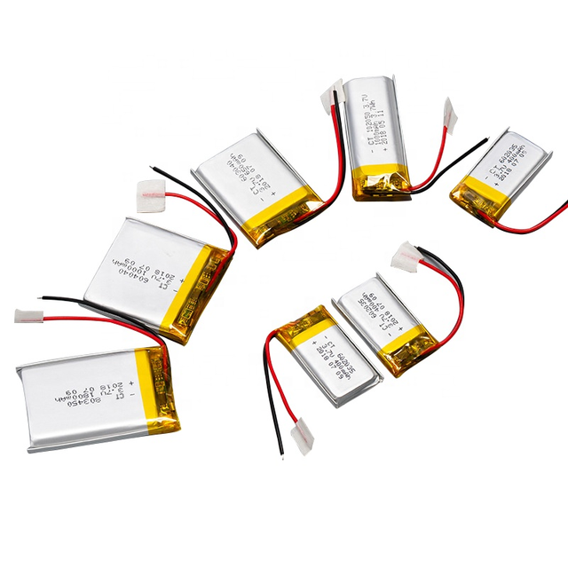 High Quality 601515 3.7v 100mAh Small Rechargeable Lipo Battery IEC62133 UN38.3 MSDS Approved Lithium Polymer Battery
