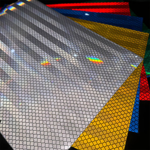 Radium CuộN Retro Trắng Đỏ tự dính phản chiếu tấm Vinyl Phản Chiếu phim cuộn cho xe tải - Product Image 2