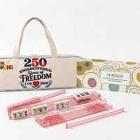 Nouvel ensemble de mahjong portable de luxe moderne AMZ, best-seller, avec sac de rangement et organiseur de cosmétiques grande capacité