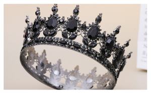 Barroco corona redonda completa oro <span class=keywords><strong>pastel</strong></span> Topper Metal y aleación suministros decorativos con diamantes <span class=keywords><strong>de</strong></span> imitación Tiara y ramo Accesorios - Product Image 3