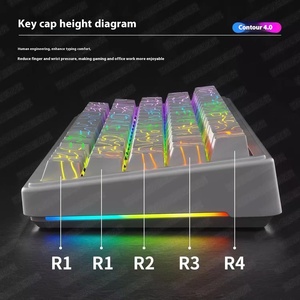 Novedades Dark Gradient OEM Profile PBT Keycaps Compatible con interruptores Cherry MX y teclados mecánicos Contour Keycaps - Product Image 5