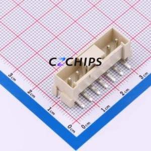 WT396VL-074C-0W Wire-to-Board Pin Header SMD,P=3.96mm Connector 1x7P 3.96mm Vertical Mount VH - Product Image 1