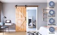 Kit de quincaillerie pour porte de grange coulissante en acier inoxydable de style moderne pour la décoration intérieure et les accessoires de fenêtre
