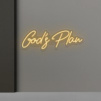 Enseigne néon « Le Plan de Dieu » de l'usine chinoise – Vente en gros, dropshipping, logo personnalisé, lumière LED pour entreprises, magasins et vendeurs Etsy