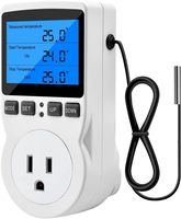 Thermostat numérique intelligent à brancher, contrôleur de température robuste avec mode chauffage/refroidissement et minuterie de compte à rebours