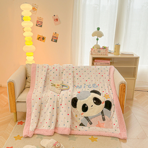 <span class=keywords><strong>Couverture</strong></span> <span class=keywords><strong>en</strong></span> polaire épaisse pour bébé, polaire pour bébé, patchwork de dessins animés, broderie - Product Image 2