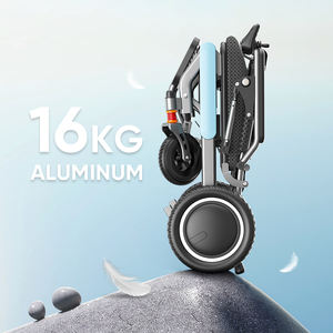 كرسي متحرك كهربائي قابل للطي مدمج للمسنين، كرسي متحرك مقاوم للصدمات عالي الجودة لإعادة تأهيل ذوي الاحتياجات الخاصة - Product Image 1