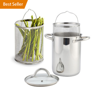 Cuisine <span class=keywords><strong>Asperges</strong></span> Pot Légumes Vapeur Spaghetti Pâtes Cuisinière avec Panier Amovible Acier Inoxydable <span class=keywords><strong>Asperges</strong></span> Pot - Product Image 1