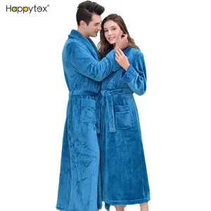 Robes de nuit en velours d'hiver pour femmes et hommes, peignoir portable de haute qualité, doux, épais et chaud, flanelle, vente en gros