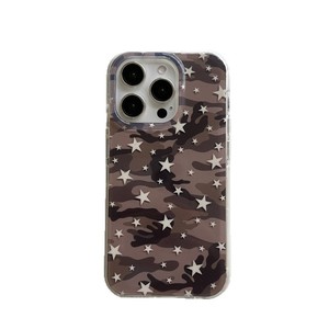 Funda de Teléfono de Doble Capa con Diseño de Camuflaje y Estrella Personalizada, Compatible con iPhone 17ProMax 16 15 14 13 - Product Image 1