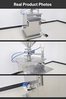 Machine de remplissage semi-automatique industrielle pour liquides visqueux et pâtes, pour bouteilles de détergent, savon, sauce tomate