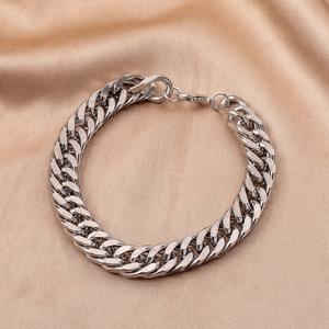 Vnox — Bracelets en titane et acier inoxydable pour hommes et femmes, bijoux dont la chaîne est à maillons cubain, unisexe et du style Hip Hop, cadeaux simples - Product Image 5