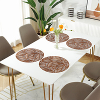 Sous-plats en PVC écologiques de haute qualité TUOTU 380MM à séchage rapide, logo personnalisé, vente en gros, style classique durable pour restaurant