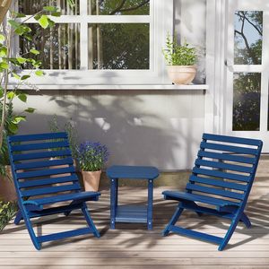 Tavolino <span class=keywords><strong>da</strong></span> <span class=keywords><strong>Esterno</strong></span> Adirondack <span class=keywords><strong>Quadrato</strong></span> a 2 Livelli con Contenitore, Impermeabile, per Patio, Cortile, Piscina, Veranda e Giardino - Product Image 5