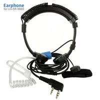 Micro-casque HKEJ-K haut de gamme à réduction de bruit, micro-throat télescopique réglable, compatible avec Baofeng UV5R BF-480/490/320/V6/V7
