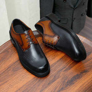 New large-size leather shoes shoes for men engraved designs men's formal office shoes Drop Shipping - Product Image 2
