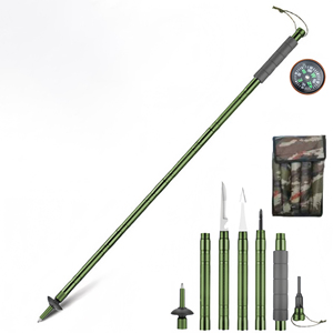 Bastón de Trekking Ajustable de Aleación de Aluminio, Plegable, con Mango Antideslizante de EVA y Punta de Acero de Tungsteno para Senderismo - Product Image 2