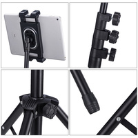 Trépied portable extensible pour téléphone et tablette, support de sol pivotant à 360 degrés pour la diffusion en direct et l'enregistrement vidéo